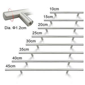 Xử lý và núm <span class=keywords><strong>10mm</strong></span> & 12mm đường kính thép không gỉ 201 & 304 lớp t thanh đồ nội thất và tủ bếp tủ xử lý - Product Image 4