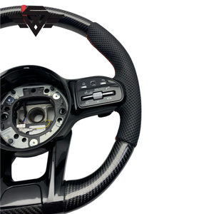 Volant sport en cuir et fibre de carbone adapté aux Mercedes Benz 223P 809 <span class=keywords><strong>AMG</strong></span> W205 W223, personnalisation haut de gamme d'usine - Product Image 3