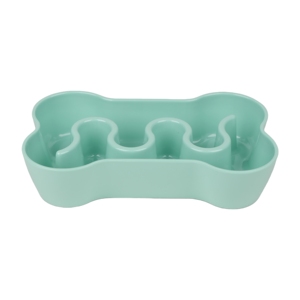 Gamelle anti-glouton pour chien, forme arrondie, en plastique, motif uni, design anti-obésité pour un contrôle sain du poids, alimentation des animaux de compagnie - Product Image 2