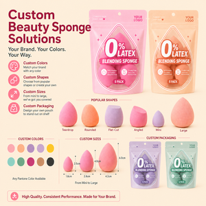 Éponge de maquillage en forme de goutte d'eau de haute qualité, réutilisable, lavable, pour fond de teint liquide, crème, poudre, maquillage rapide, 0% latex, éponge de mélange - Product Image 4