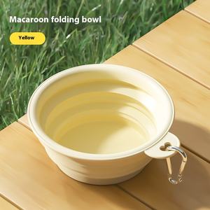 Cuenco plegable portátil de silicona para mascotas al aire libre, práctico lavabo plegable para comida de perro, para viajes, uso doméstico, sólido para <span class=keywords><strong>perros</strong></span> y gatos - Product Image 6