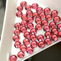 Strass thermocollant en cristal SS20, couleur verre naturel, avec colle allemande au dos, rose, pour robe, sac de 100 grosses unités