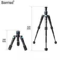 SORRISO Trépied Professionnel Portable de Voyage Pliable à Main pour Téléphone Mobile Appareil Photo Reflex Numérique Support de Projecteur Enregistrement Vidéo