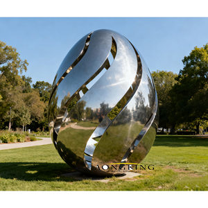 Escultura de Acero Inoxidable con Forma de Ciervo Observando, Decoración de Jardín, Estatuas, Arte para Exteriores, Escultura de Acero Inoxidable - Product Image 5