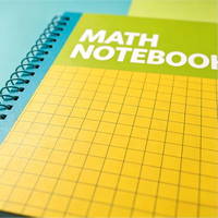 Cahier de mathématiques personnalisé, reliure spirale, format A5, papier quadrillé, pour l'école et les étudiants en mathématiques