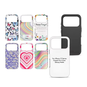 Custom 2-in-1 <span class=keywords><strong>Cover</strong></span> Mobile resistente per iPhone 17 16 15 14 13 Pro Max sublimazione 3D TPU + PC custodie per telefono rivestite - Product Image 1