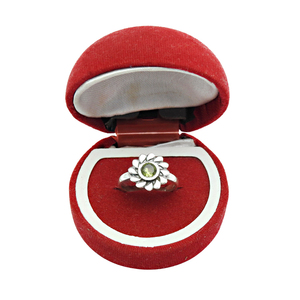 แหวนพลอยเพอริดอทธรรมชาติทำมือดีไซน์ดอกไม้ในทุกขนาดของเราทรงกลม925เครื่องประดับชั้นดีเงินสเตอร์ลิงแท้ - Product Image 4