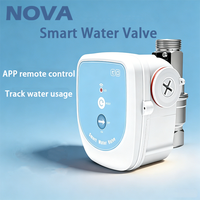 NOVA OEM Tuya Smart Home WiFi IP67 Compteur de débit d'eau intelligent Alexa Google Vanne de contrôle de température Contrôleur d'eau intelligent