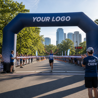 Arche gonflable personnalisée de 6 m en tissu Oxford robuste pour événements, ligne de départ/arrivée pour marathon, promotion commerciale sportive