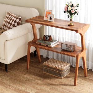 Para Tribesigns, mesa auxiliar de lujo de nogal, mesa auxiliar de Metal en forma de sofá, sofá cama, mesa de escritorio C para sala de estar y dormitorio - Product Image 2