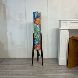 Lampe sur pied en <span class=keywords><strong>papier</strong></span> fleuri Baozhao Xuan pour salon, canapé, chambre à coucher, style Wabi-sabi <span class=keywords><strong>chinois</strong></span>, nouveau design, ambiance vintage - Product Image 4