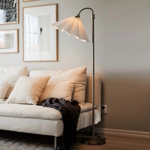 Lampe sur pied classique avec abat-jour en forme de <span class=keywords><strong>parapluie</strong></span>, design antique simple et plissé, pour salon, canapé, chevet, lecture - Product Image 3