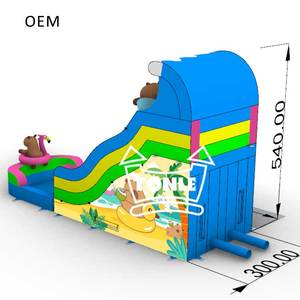 Thiết kế mới 18ft cao kép Lane Surfs lên trượt nước <span class=keywords><strong>Inflatable</strong></span> trượt nước để bán - Product Image 3