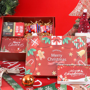 Boîte cadeau de style Noël EVERWIN avec ruban bordeaux, boîtes cadeaux pour demoiselles d'honneur, boîtes en carton rigide recyclables, vente en gros - Product Image 3