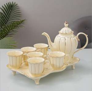 Juego de Tazas de Café de Porcelana, Juego de Tazas de Té de Cerámica de 8 Piezas, Juego de Té Albert Royal - Product Image 6