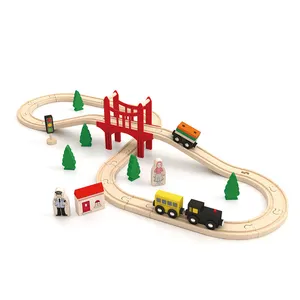 Enfants jeu éducatif bricolage Train voie ferrée ensemble de Train en bois jouet pour enfants Train jouet