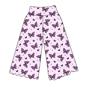 בגדי מכנסיים ארוכים לילדים עם דפוס הדפס נמר אופנה עם מכנסיים ארוכים רחבים ועיצוב תחרה - בגדי סתיו לילדות - Product Image 3