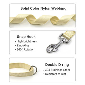 Solid Color Nylon <b>Dog</b> <b>Leash</b> Durable Simple Style For <b>Dogs</b> - Product Image 3