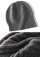 Fabricant ODM – Vente en gros de bonnets en cachemire – Bonnets en cachemire mélangé sur mesure pour femmes – Bonnets d'hiver tricotés épais, unis, thermiques et confortables