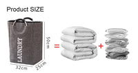 Panier de rangement pliable pour vêtements, en polyester 100%, capacité 35L, 32x25x50cm, portable, pour usage domestique
