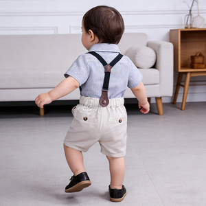 Pamuklu Yenidoğan Erkek Bebek Giyim Seti Toptan Bebek Giyim Fabrikası Unisex Yeni Doğan Parti Elbisesi Erkek Bebek Giyim Setleri Yazlık Kıyafet - Product Image 6