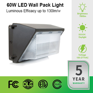 Bộ Cảm Biến Quang Điện Từ Hoàng Hôn Đến Bình Minh IP65 40W 60W 100W 120W 5000K Đèn Tường LED Cố Định ETL DLC - Product Image 2