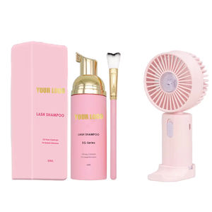 चाय के पेड़ का रंग फोम माउस लैश शैम्पू पी 7 8 बोतल जेल क्लींजर किट लोगो के साथ एलओशन एक्सटेंशन के लिए ब्रश - Product Image 1