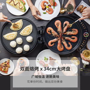 Nóng bán ăn sáng bánh mì nướng không dính vòng bánh sandwich nướng Panini Báo Chí nướng bánh <span class=keywords><strong>pancake</strong></span> Điện Nướng Chảo tròn 1600 220 - Product Image 5