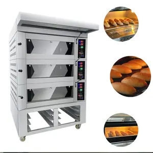 3 Deck 15 tray Oven European industrial electric Deck Oven For Cake And Pastry Making