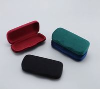 Étuis à lunettes de soleil en velours souple de grande taille sac à lunettes boîte à lunettes pochette de rangement étui d'emballage en métal LOGO personnalisé pour lunettes