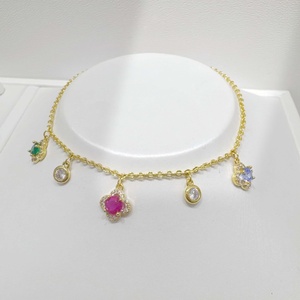 wholesale silver 925 plata women Flower <b>charm</b> bracelet Everyday Wear 14k gold designer colorful zircon fine chain link bracelets - Product Image 5