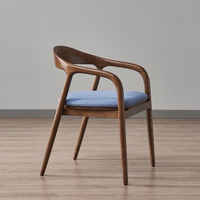 Fauteuil de salle à manger en bois massif au design nordique moderne, écologique, durable, super confortable et léger