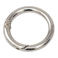 Anneaux ronds en métal de 20-33 mm pour porte-clés, bagages, sacs à main, accessoires de sac, pendentifs, matériel de bricolage, anneaux de clés