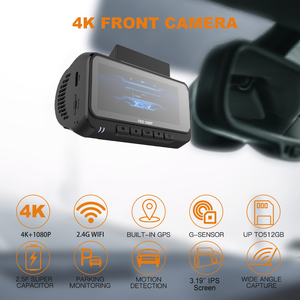 Camera hành trình 4K trước và sau, HD, tích hợp GPS, WIFI, điều khiển bằng ứng dụng, góc quay 170 độ, ghi hình ban đêm, hộp đen ZD72C+128G - Product Image 2