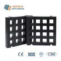 Panneau de tamisage modulaire en caoutchouc tissé linéaire pour exportation, pour tamisage solide-liquide vibrant, plat, en caoutchouc, rouge