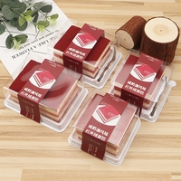 Nouveau Offre Spéciale petites boîtes à gâteaux carrées transparentes boîte à gâteau en plastique de haute qualité pouding transparent gâteau tranche conteneur