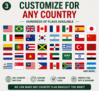 Bracelet en corde fait main avec drapeau du Honduras, souvenir de voyage, cadeau, bijou de fierté nationale, vente en gros, personnalisation OEM