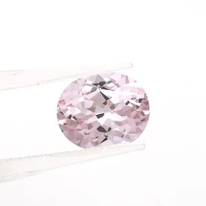 Certified Intense pink color transparent oval faceted cut lab grown sapphire from Provence Gems