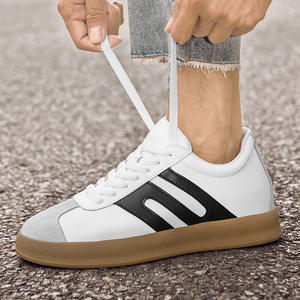 Zapatillas Casuales de Cuero Genuino para Hombre, Blancas, Nuevas de Primavera, Estilo Alemán, con Aumento de Altura de 8 cm, para Uso Diario y Trabajo, con Forro de Malla - Product Image 3