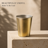 Tasse en titane colorée avec finition cristal, portable pour thé, café, bière et autres boissons d'extérieur, logo personnalisé, vente en gros pour les particuliers