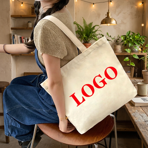 Bolsa de Compras Grande de Lona con Estampado de Letras, Asas de Hombro Cómodas, Reutilizable, Ecológica, para Uso Diario y Viajes - Product Image 2