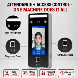 Machine de contrôle d'accès et de reconnaissance faciale Wi-Fi pour <span class=keywords><strong>2000</strong></span> utilisateurs, idéale pour les entrées de bureaux et de bâtiments - Product Image 3
