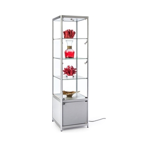Sigmetal Wholesale Custom Decor Closet Wig Hair Display Glass Display Cabinet Rack