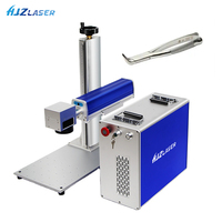Portable Petit Laser À Fibre 20w 30w 50w 100w Max Raycus Laser À Fibre Marquage Anneau Gravure Machine Prix pour Vente En Métal