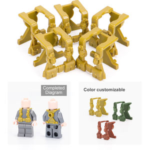 Miniatura Militare U.S. della Seconda Guerra Mondiale Giocattolo Educativo DIY con Blocchi di Costruzione in Plastica ABS, Maglietta da Combattimento per Soldati e Giubbotto Antiproiettile - Product Image 1