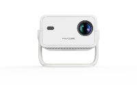 Projecteur portable LED LCD pour home cinéma L018 Android 14 avec prise en charge 8K, résolution 1080P, haut-parleurs intégrés, 650 lumens