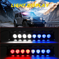 Luz LED de Ambiente con Gestos, Luz Estroboscópica LED para Parabrisas de Coche, Luces Intermitentes de Advertencia, Lámpara de Señalización de Emergencia
