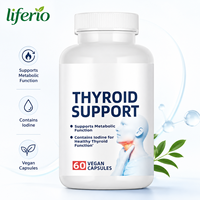 Complément alimentaire pour la thyroïde en capsules pour femmes et hommes adultes, sélénium, iode, zinc, B12, ashwagandha, L-tyrosine, soutient la santé hormonale