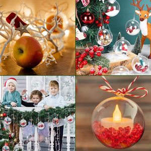Acrylic <b>Plastic</b> Hollow Transparent Balls 4-20Cm Diy Decorative Ornaments For Christmas <b>Tree</b> Hanging Pendants - Product Image 4