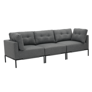 Oem Tùy Chỉnh Màu Đen Vải 3-Chỗ Ngồi Ngả Sofa Đặt Nặng-Nhiệm Vụ Trong Nhà Phòng Khách Cắt Đồ Nội Thất Cho Căn Hộ Miếng Bọt Biển - Product Image 1